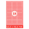 Selbstklebe-Etiketten, A4, 63.5 x 46.6 mm, 1800 Stk.