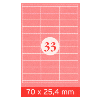 Selbstklebe-Etiketten, A4, 70 x 25.4 mm, 3300 Stk.