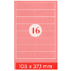 Selbstklebe-Etiketten, A4, 105 x 37.1 mm, 1600 Stk.