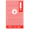 Selbstklebe-Etiketten, A4, 192 x 61 mm, 400 Stk. Aktenordnerformat.