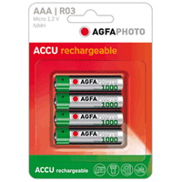 AKKU AAA LR3 1.2V, 1000 mAh, 4 St�ck AGFAPHOTO Akkus (Ni-Mh)