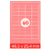 Selbstklebe-Etiketten, A4,  48.5 x 25.4 mm, 4000 Stk.