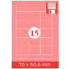 Selbstklebe-Etiketten, A4, 70 x 50.8 mm, 1500 Stk. Diskettenformat.