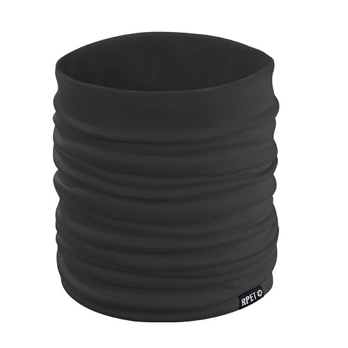 Schlauchschal schwarz aus weichem, elastischem RPET-Polyester