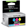 Original Lexmark Tintenpatrone 100XL CMY, je 600 Seiten