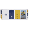 Original HP Tintenpatrone Nr.81 yellow, 680 ml.