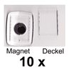 10er-Pack Mini-Fotorahmen rechteckig aus Plexiglas mit Magnet, Innenmasse ca. 3x4cm