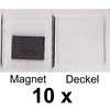 10er-Pack Mini-Fotorahmen quadratisch aus Plexiglas mit Magnet, Innenmasse ca. 6x6cm