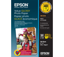 EPSON Value Photo Paper 10x15cm InkJet 183g 2x20 feuilles, S400044