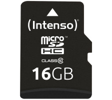 INTENSO Micro SDHC Card 16GB Class 10, 3413470