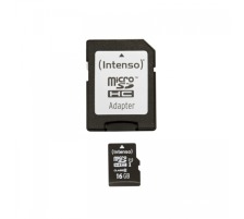 INTENSO Micro SDHC Card PREMIUM 16GB with adapter, UHS-I, 3423470