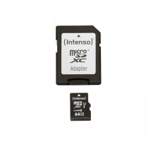 INTENSO Micro SDXC Card PREMIUM 64GB with adapter, UHS-I, 3423490