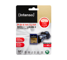 INTENSO Micro SDXC Card PREMIUM 128GB with adapter, UHS-I, 3423491