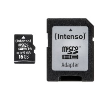 INTENSO Micro SDHC Card PRO 16GB with adapter, UHS-I, 3433470