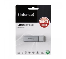 INTENSO USB-Stick Alu Line 64GB USB 2.0 silver, 3521492