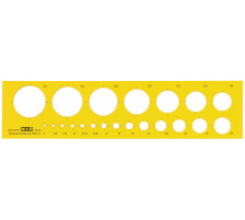 M+R Kreisschablone 1-32mm gelb-transparent, 85030670