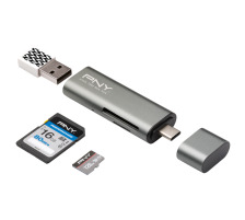 PNY Kartenleser/Adapter USB Typ C/A, RTCUA3N