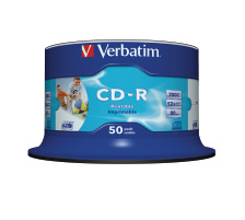 VERBATIM CD-R Spindle 80MIN/700MB 52x fullprint o.L 50 Pcs, 43438