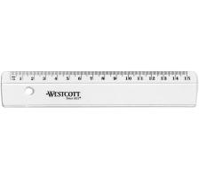 WESTCOTT Kunststofflineal 15cm, E10150 BP