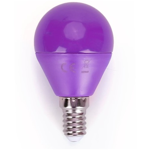 Lampe LED E14, 4 watt (correspond  env. 30 watt), violet