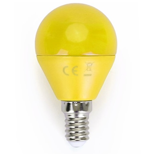 Lampe LED E14, 4 watt (correspond  env. 30 watt), jaune