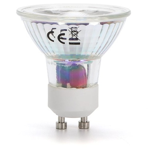 Lampe LED GU10, 3 watt (correspond  env. 26 watt), blanc froid