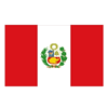 Fahne Peru mit Wappen 90 x 150 cm. mit Oesen