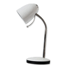 Lampe de table blanche avec support, sans ampoule (E27)