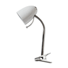 Lampe de table blanche avec clip, sans ampoule (E27)