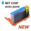 Tintenpatrone cyan, 9 ml. NEW ! MIT Chip.