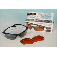 Sport-Sonnenbrille mit zustzlichen Glsern fr die Dmmerung, CE, UV 400