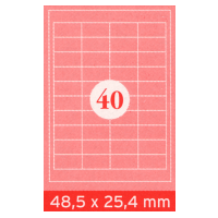 Selbstklebe-Etiketten, A4,  48.5 x 25.4 mm, 4000 Stk.