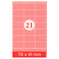 Selbstklebe-Etiketten, A4, 70 x 41 mm, 2100 Stk.