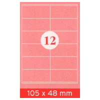 Selbstklebe-Etiketten, A4, 105 x 48 mm, 1200 Stk.