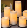 Lot de 3 bougies LED en cire sans flamme, 1x 10, 15 et 20 cm, piles incluses