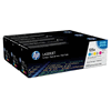 Original HP Toner Rainbow-Kit 125A, CMY, 3x 1400 Seiten