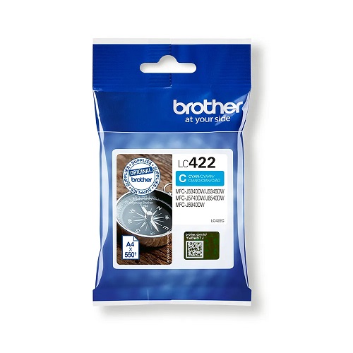 Brother LC-422C cartouche d`encre originale cyan, 7.1 ml, 550 pages