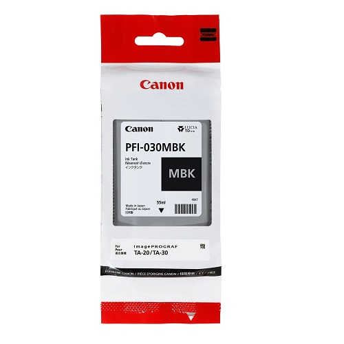 Canon PFI-030MBK cartouche d`encre originale matte noire, 55 ml.