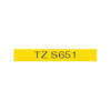 TZ-S651, PTOUCH Band, strong/adhersiv schwarz/gelb, 24 mm