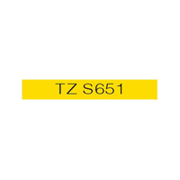 TZ-S651, PTOUCH bande, strong/adhersiv noir/jaune, 24 mm