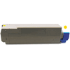 Oki 44315305 (C610) cartouche toner compatible jaune, 6000 pages
