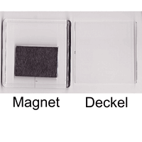 Mini-Fotorahmen quadratisch aus Plexiglas mit Magnet, Innenmasse ca. 6x6cm