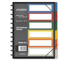 ADOC Dossier de coll. A4 noir 6 compart., 5848.1