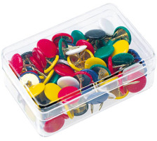 ALCO Punaises 9,5mm couleurs ass. 100 pcs., 151-26