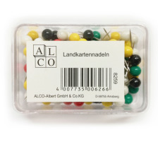 ALCO Landkartennadeln 8x16mm farbig ass. 20 Stck, 826