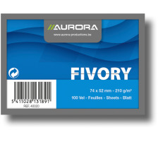 AURORA Cartes-fiche lign A8 blanc 100 pcs., 40020