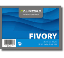AURORA Cartes-fiche lign A6 blanc 100 pcs., 42720