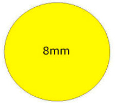 AVERY ZWECKFORM Marqueurs jaune 8mm 416 pcs., 3013