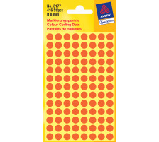 AVERY ZWECKFORM Repre 8mm rouge 416 pcs., 3177Z