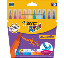 BIC Kid Visaquarelle 4,5mm 10 couleurs, tui, 828964
